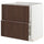 METOD / MAXIMERA base cb 2 fronts/2 high drawers, white/Sinarp brown, 80.0x80.0x60.0 cm