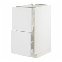 METOD / MAXIMERA - Base cb 2 fronts/2 high drawers, white/Stensund white , 40x60 cm - best price from Maltashopper.com 59409539