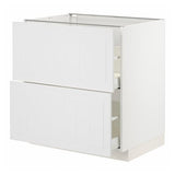 METOD / MAXIMERA base cb 2 fronts/2 high drawers, white/Stensund white, 80x60 cm