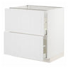 METOD / MAXIMERA base cb 2 fronts/2 high drawers, white/Stensund white, 80x60 cm