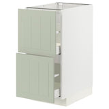 METOD / MAXIMERA base cb 2 fronts/2 high drawers, white/Stensund light green, 40x60 cm