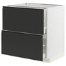METOD / MAXIMERA base cb 2 fronts/2 high drawers, white/Upplöv matt anthracite, 80x60 cm