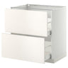 METOD / MAXIMERA base cb 2 fronts/2 high drawers, white/Veddinge white, 80x60 cm