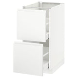 METOD / MAXIMERA base cb 2 fronts/2 high drawers, white/Voxtorp matt white, 40x60 cm