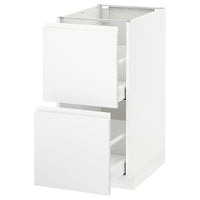 METOD / MAXIMERA - Base cb 2 fronts/2 high drawers, white/Voxtorp matt white, 40x60 cm - best price from Maltashopper.com 59130636