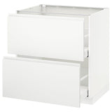 METOD / MAXIMERA base cb 2 fronts/2 high drawers, white/Voxtorp matt white, 80x60 cm