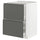 METOD / MAXIMERA base cb 2 fronts/2 high drawers, white/Voxtorp dark grey, 60.0x80.0x60.0 cm