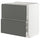 METOD / MAXIMERA base cb 2 fronts/2 high drawers, white/Voxtorp dark grey, 80x60 cm