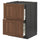 METOD / MAXIMERA base cb 2 fronts/2 high drawers, black Enköping/brown walnut effect, 60x60 cm