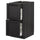 METOD / MAXIMERA base cb 2 fronts/2 high drawers, black/Lerhyttan black stained, 40x60 cm