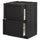 METOD / MAXIMERA base cb 2 fronts/2 high drawers, black/Lerhyttan black stained, 60x60 cm