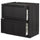 METOD / MAXIMERA base cb 2 fronts/2 high drawers, black/Lerhyttan black stained, 80x60 cm