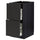 METOD / MAXIMERA base cb 2 fronts/2 high drawers, black/Nickebo matt anthracite, 40x60 cm