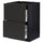 METOD / MAXIMERA base cb 2 fronts/2 high drawers, black/Nickebo matt anthracite, 60x60 cm