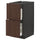 METOD / MAXIMERA base cb 2 fronts/2 high drawers, black/Sinarp brown, 40x60 cm