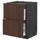 METOD / MAXIMERA base cb 2 fronts/2 high drawers, black/Sinarp brown, 60x60 cm