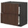 METOD / MAXIMERA base cb 2 fronts/2 high drawers, black/Sinarp brown, 80x60 cm