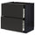 METOD / MAXIMERA base cb 2 fronts/2 high drawers, black/Upplöv matt anthracite, 80x60 cm
