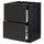 METOD / MAXIMERA base cb 2 fronts/2 high drawers, black/Upplöv matt anthracite, 60x60 cm