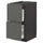 METOD / MAXIMERA base cb 2 fronts/2 high drawers, black/Voxtorp dark grey, 40x60 cm