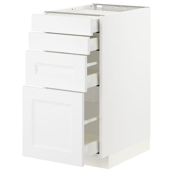 Ikea METOD / MAXIMERA - Base cab 4 frnts/4 drawers, white/Axstad matt white, 40x60 cm
