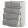 METOD / MAXIMERA base cab 4 frnts/4 drawers, white/Bodbyn grey, 60.0x80.0x37.0 cm