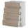 METOD / MAXIMERA base cab 4 frnts/4 drawers, white/Brokhult light grey