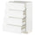 METOD / MAXIMERA base cab 4 frnts/4 drawers, white Enköping/white wood effect, 60x37 cm