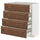 METOD / MAXIMERA base cab 4 frnts/4 drawers, white Enköping/brown walnut effect, 80x37 cm
