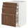 METOD / MAXIMERA - Base cab 4 frnts/4 drawers, white Enköping/brown walnut effect, 60x60 cm