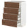 METOD / MAXIMERA base cab 4 frnts/4 drawers, white Enköping/brown walnut effect, 60x37 cm