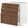 METOD / MAXIMERA base cab 4 frnts/4 drawers, white Enköping/brown walnut effect, 80x60 cm