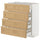 METOD / MAXIMERA base cab 4 frnts/4 drawers, white/Forsbacka oak, 80x37 cm