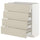 METOD / MAXIMERA base cab 4 frnts/4 drawers, white/Havstorp beige, 80x37 cm
