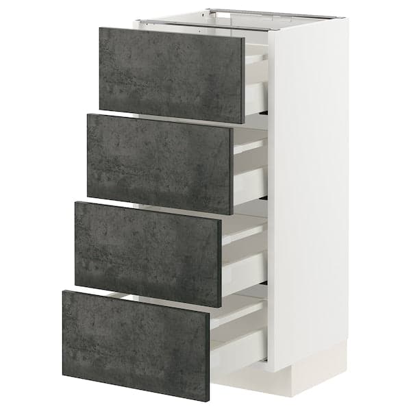 METOD / MAXIMERA - Cabinet/4 fronts/4 drawers , 40x37 cm