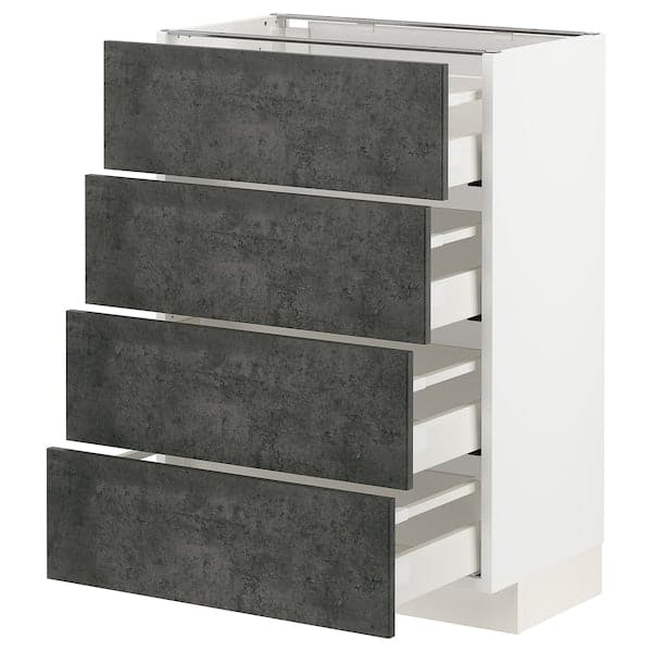 METOD / MAXIMERA - Cabinet/4 fronts/4 drawers , 60x37 cm