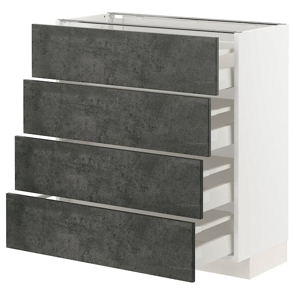 Ikea METOD / MAXIMERA - Mobile/4 frontali/4 cassetti , 80x37 cm