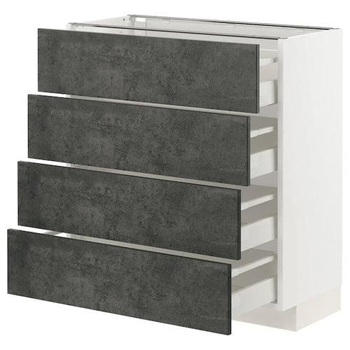 METOD / MAXIMERA - Cabinet/4 fronts/4 drawers , 80x37 cm