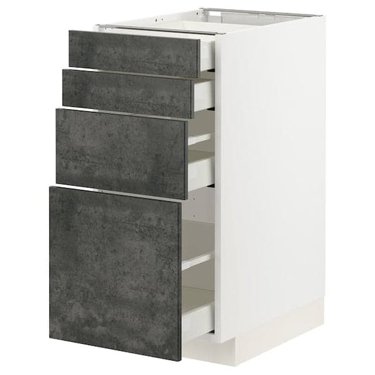METOD / MAXIMERA - Mobile/4 frontali/4 cassetti , 40x60 cm - best price from Maltashopper.com 39415310
