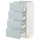 METOD / MAXIMERA base cab 4 frnts/4 drawers, white/Kallarp light grey-blue, 40.0x80.0x37.0 cm