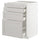 METOD / MAXIMERA base cab 4 frnts/4 drawers, white/Lerhyttan light grey, 60x60 cm