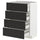 METOD / MAXIMERA base cab 4 frnts/4 drawers, white/Nickebo matt anthracite, 60x37 cm