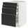 METOD / MAXIMERA base cab 4 frnts/4 drawers, white/Nickebo matt anthracite, 60x60 cm