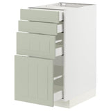 METOD / MAXIMERA base cab 4 frnts/4 drawers, white/Stensund light green, 40x60 cm