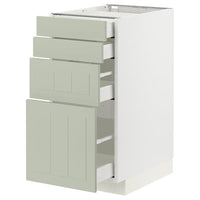METOD / MAXIMERA base cab 4 frnts/4 drawers, white/Stensund light green, 40x60 cm