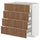 METOD / MAXIMERA base cab 4 frnts/4 drawers, white/Tistorp brown walnut effect, 80x37 cm