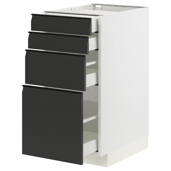 Ikea METOD / MAXIMERA - Base cab 4 frnts/4 drawers, white/Upplöv matt anthracite , 40x60 cm