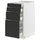 METOD / MAXIMERA - Base cab 4 frnts/4 drawers, white/Upplöv matt anthracite , 40x60 cm