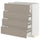 METOD / MAXIMERA base cab 4 frnts/4 drawers, white/Upplöv matt dark beige, 80x37 cm