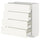 METOD / MAXIMERA - METOD / MAXIMERA Base cab 4 frnts/4 drawers, white/Vallstena white, 80x37 cm